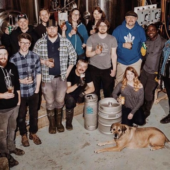 Group shot from yesterday’s SCBA Collaboration Brew at our brewery 🍻Stay tuned for the release day & details! 📷 @skcraftbrewers #findyourcraft